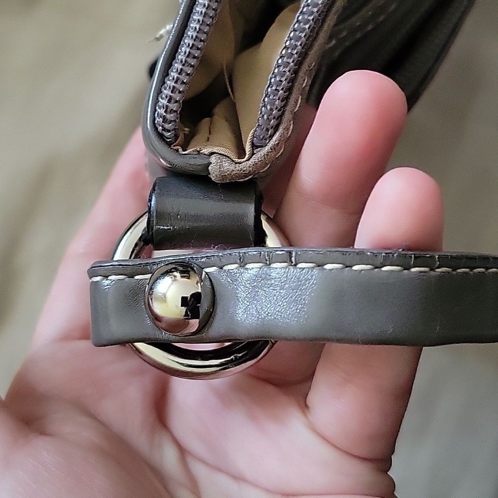 Giani Bernini Genuine Leather Crossbody Bag, Grey - Picture 10 of 12